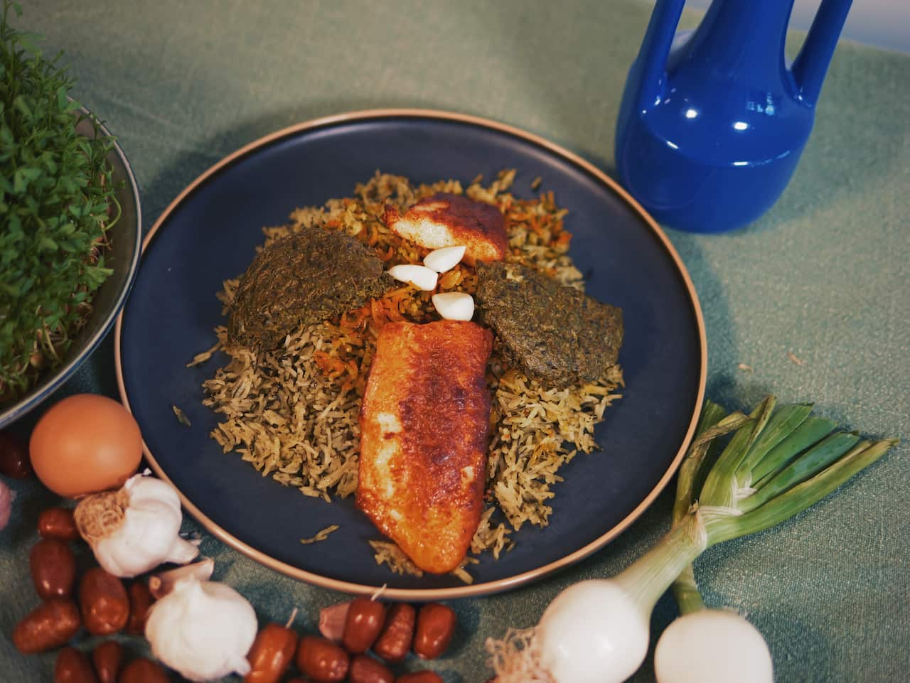 Herb Rice, Herb Fritters & Fish.jpg