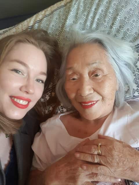 Elysha Rei (left) and her grandmother Akiko Kirkham