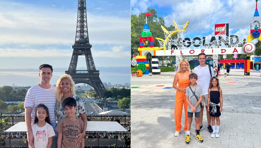 The Savage Family travelled the world for 10 months, including visits to Paris, France and the US.