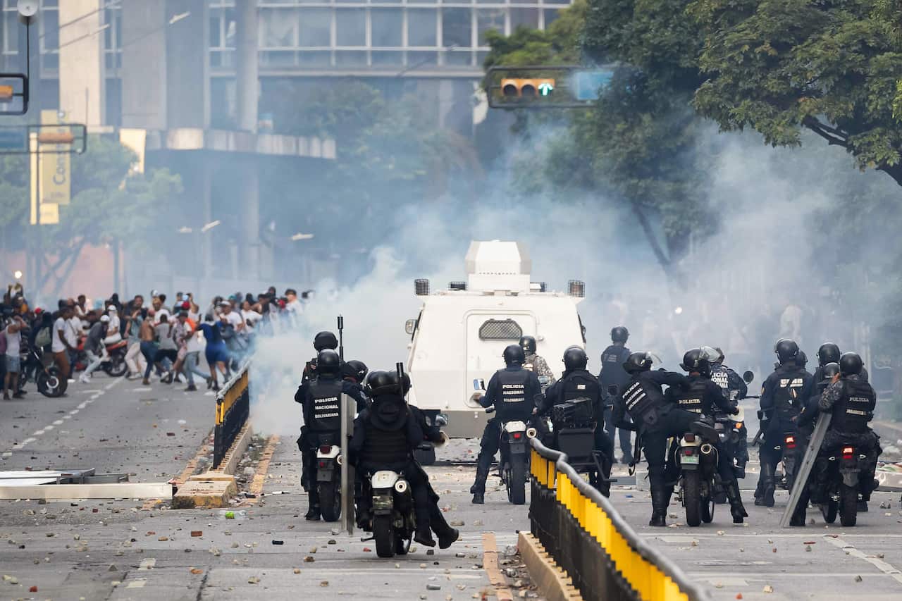 Demonstration after presidential elections in Caracas