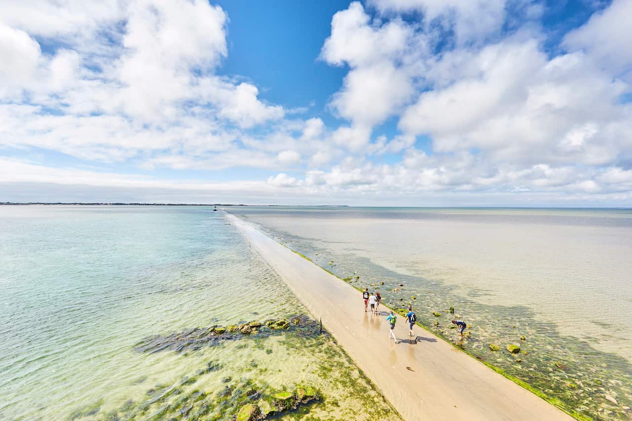 Walkway and water either side at Passage du Gois