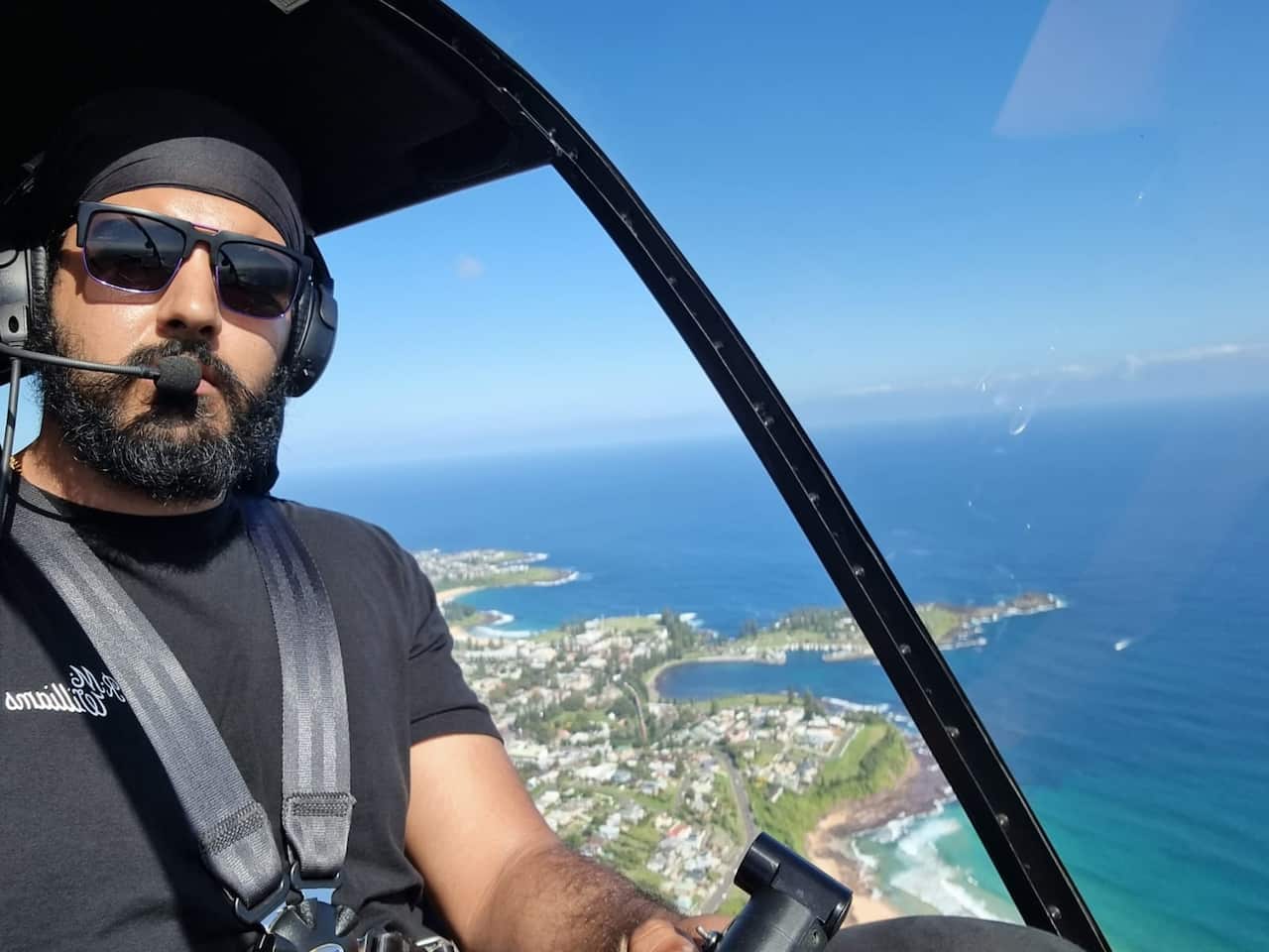 Pilot Vikramdeep Sidhu enjoys riding above the clouds