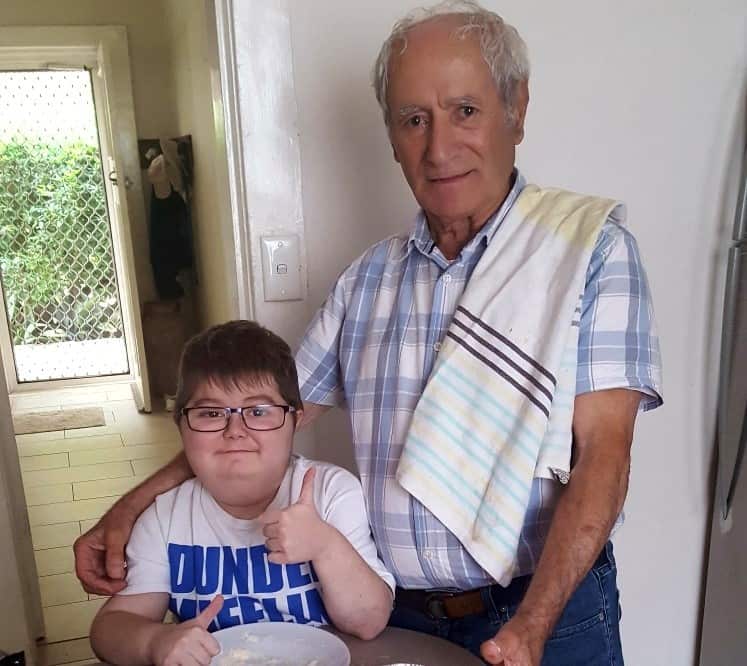 Stefano Boccanfuso with his grandson Connor.