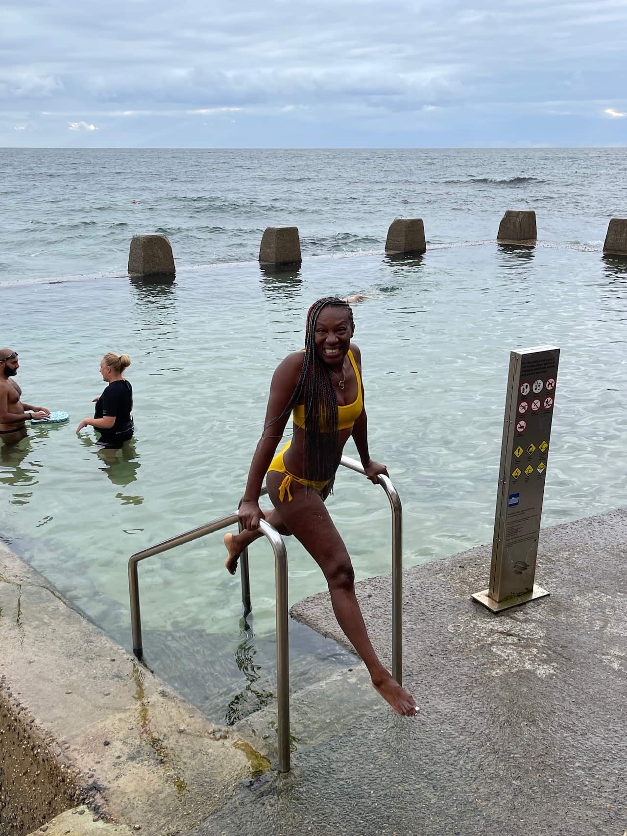 Faith Agugu at the beach.