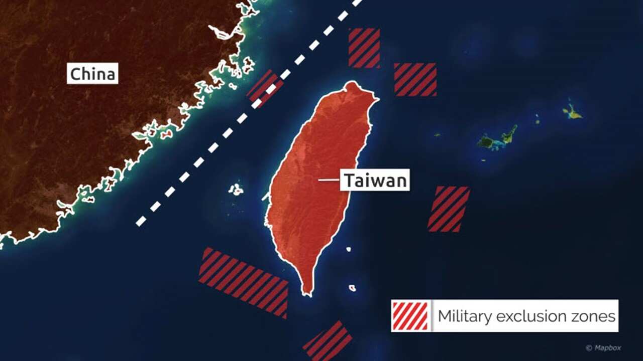 China announced six exclusion zones around Taiwan.jpg