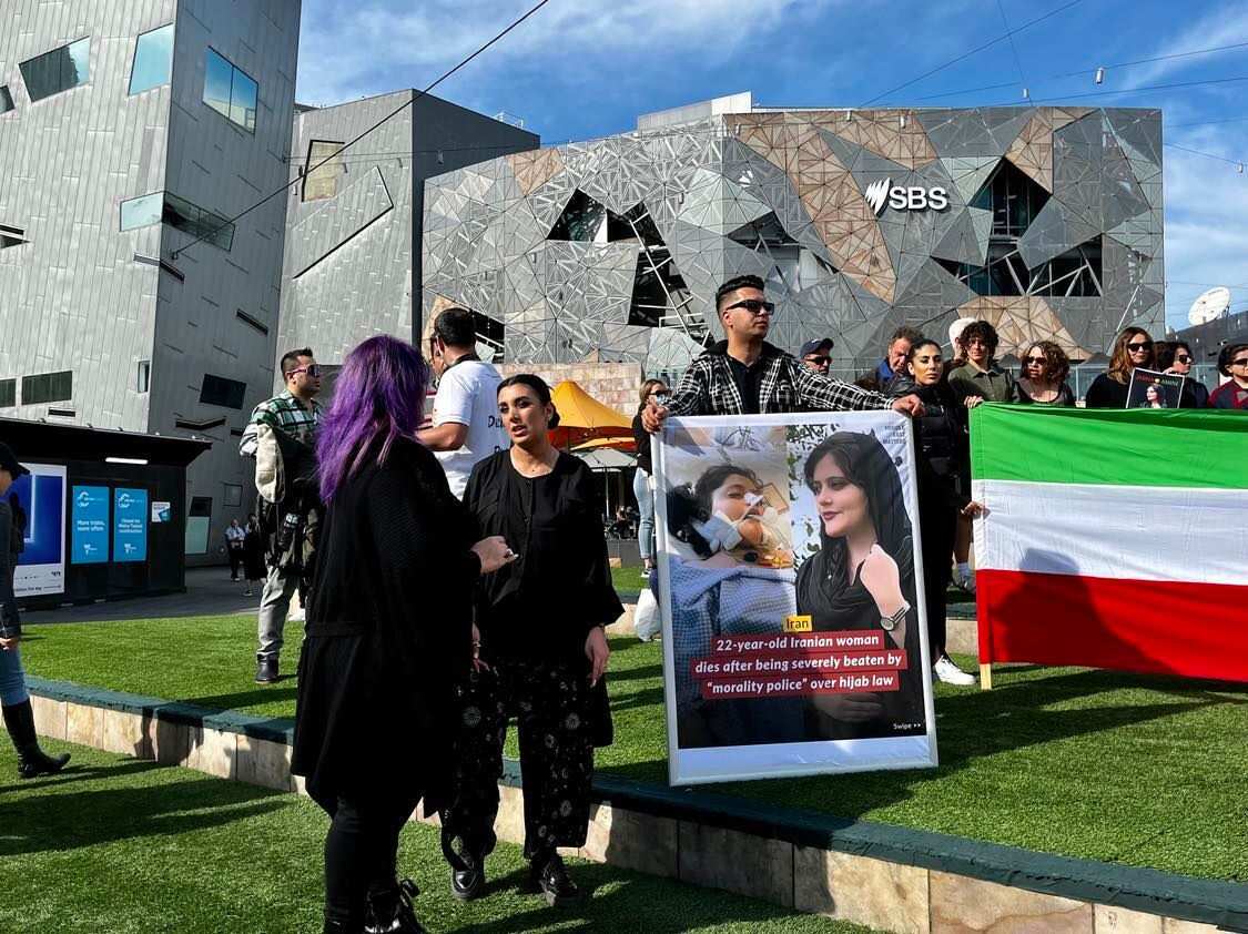Rallies in Melbourne in support of Iranian protesters in Iran 