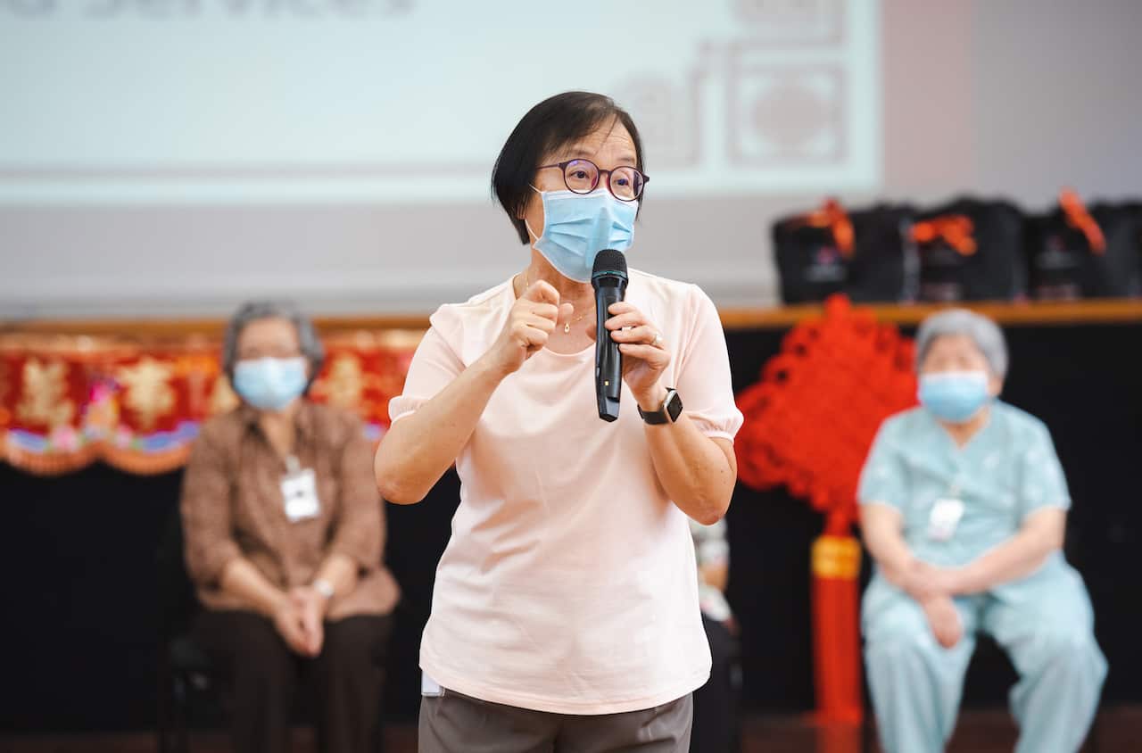 During the pandemic, Theresa Kwok still organised activities for the elderly.