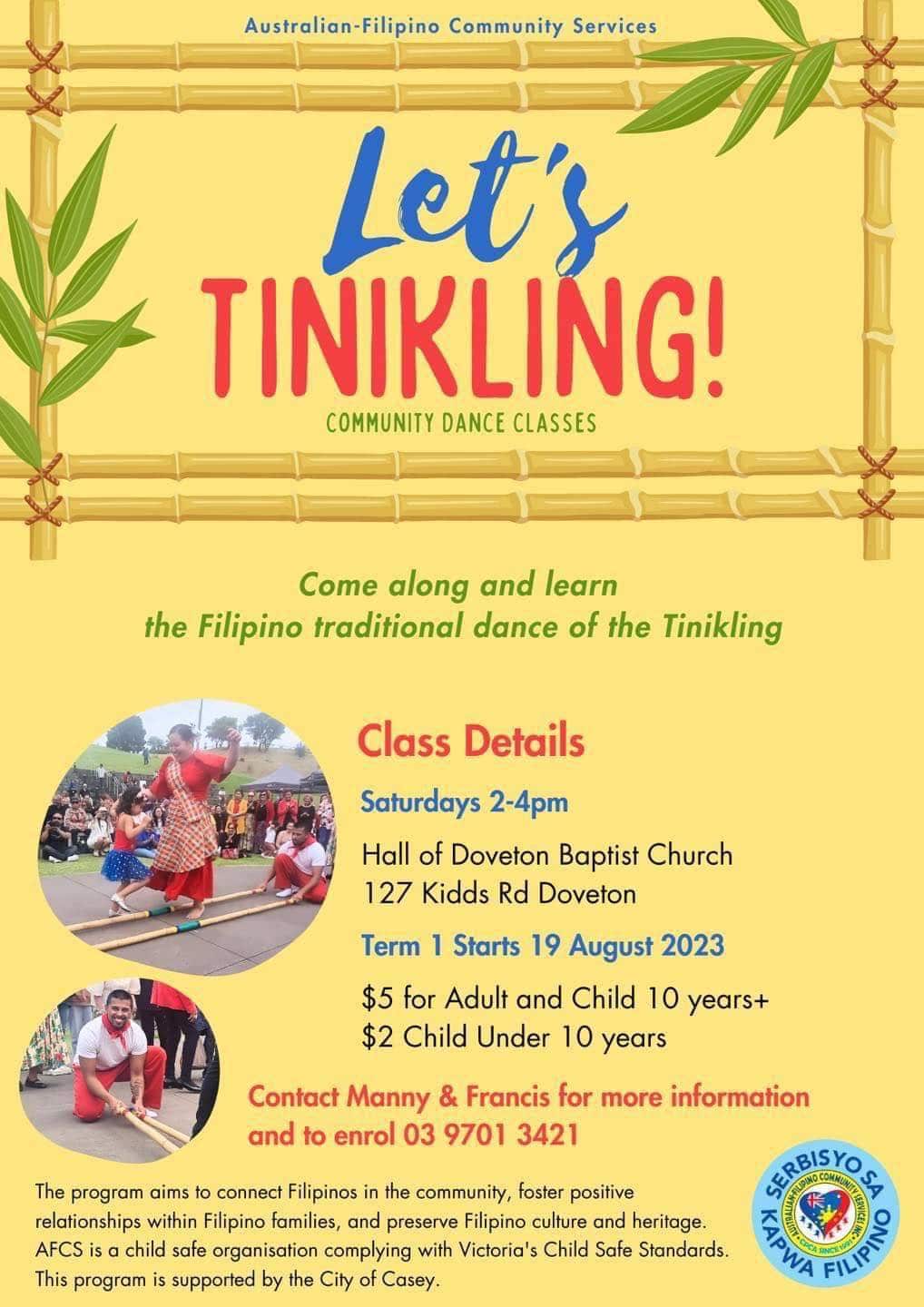 Let's Tinikling Community Dance Classes