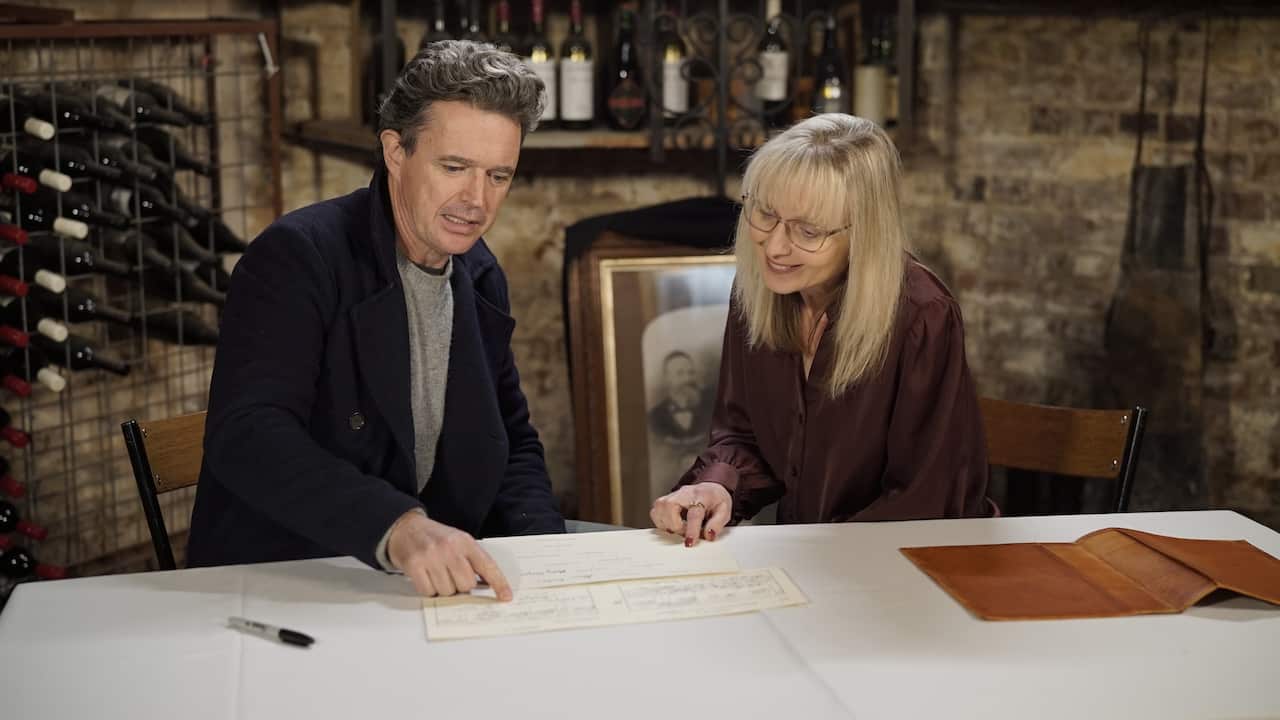 Matt Day with local historian, Kristy Rudd, at the Australian Hotel, Shepparton.