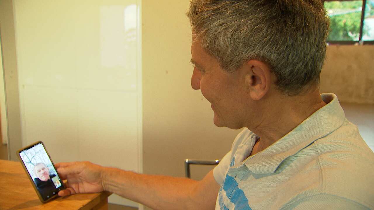 Igor talks to his brother Alexander who remains in Kharkiv.