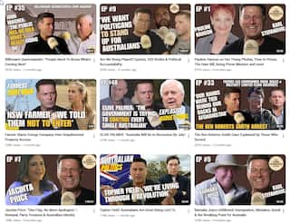 The home page of Karl Stefanovic's YouTube channel showing his most popular videos