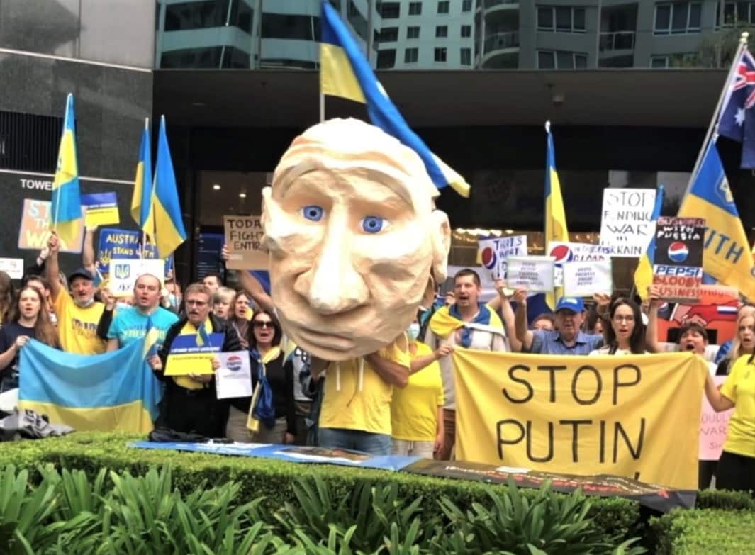 An anti-war rally in Chatswood this week 