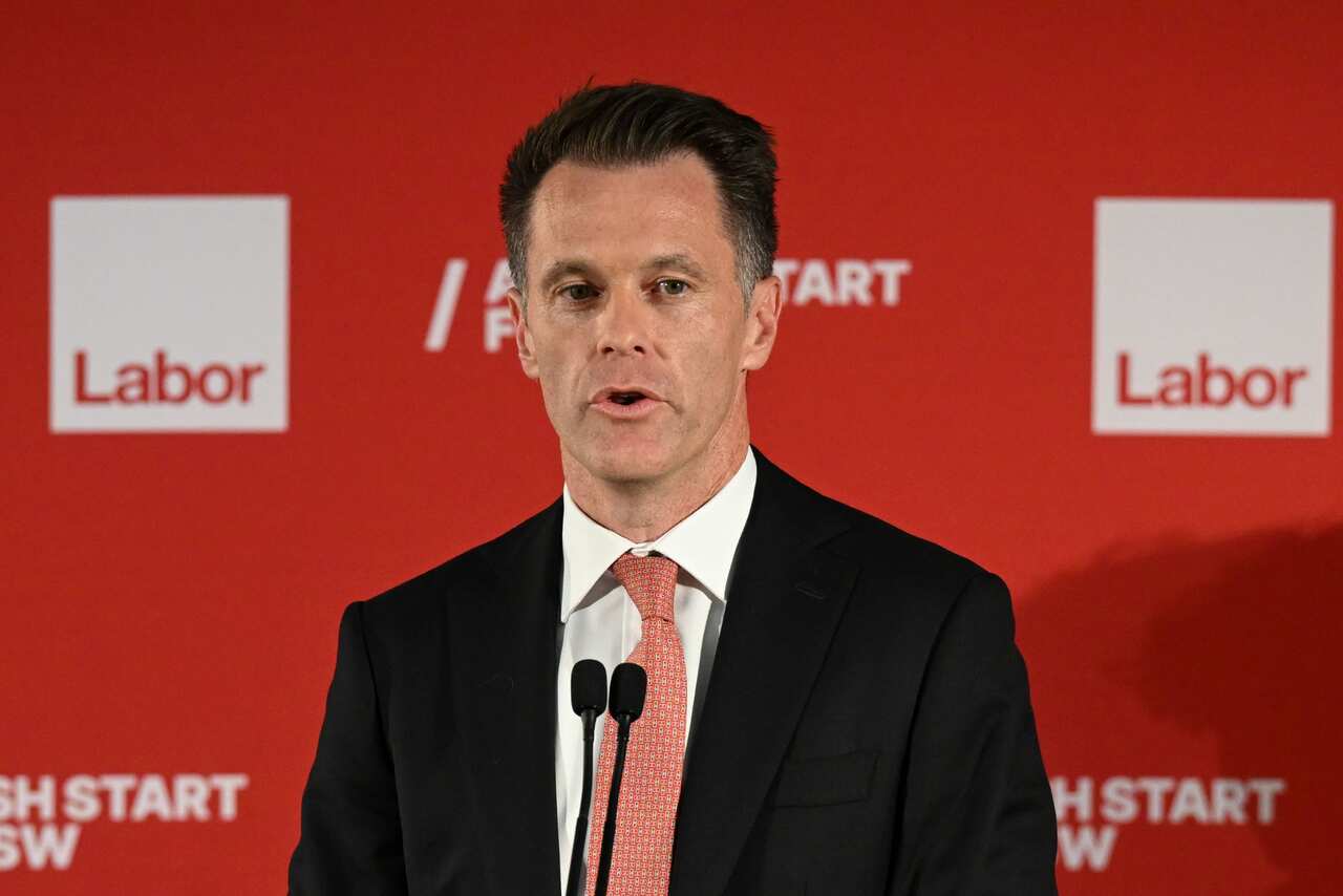 Labor leader and Premier elect Chris Minns during the NSW Labor reception in Sydney, Saturday, March 25, 2023. 