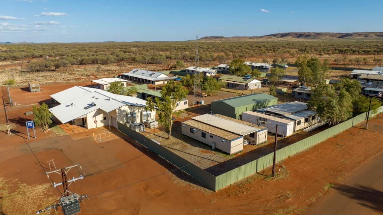 An ariel shot of the Yuendumu Police Station