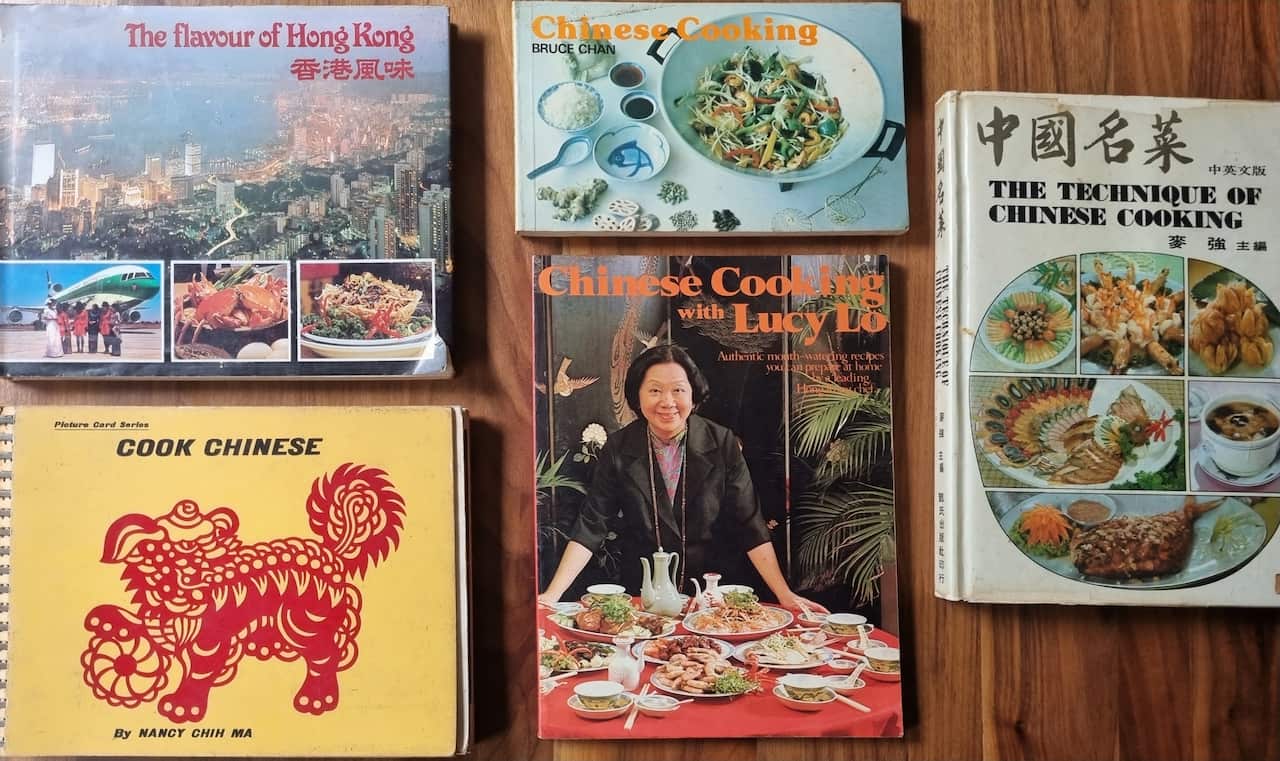 Five Chinese cookbooks