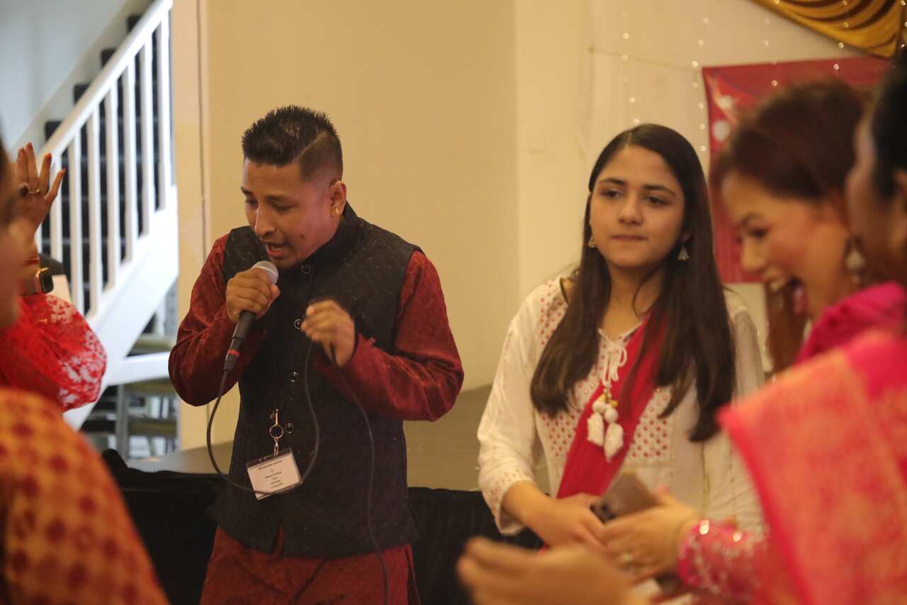 Attendees were seen dancing to Teej songs at the Teej celebration event in Sydney.