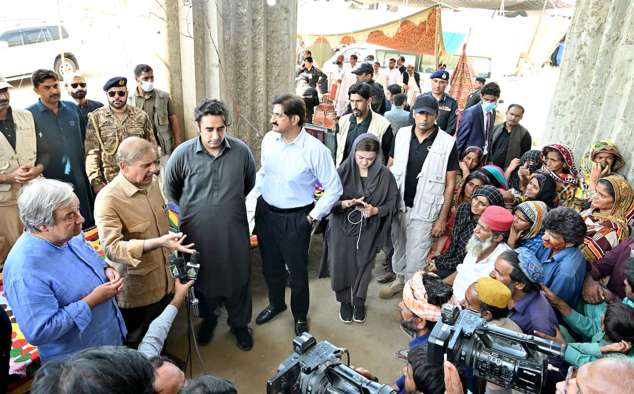 PAKISTAN UN SECRETARY GENERAL FLOODED AREA