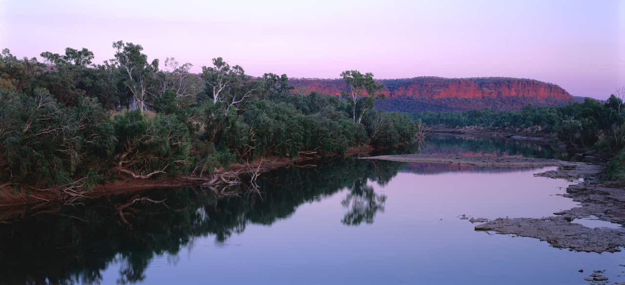 Victoria River at sunset.