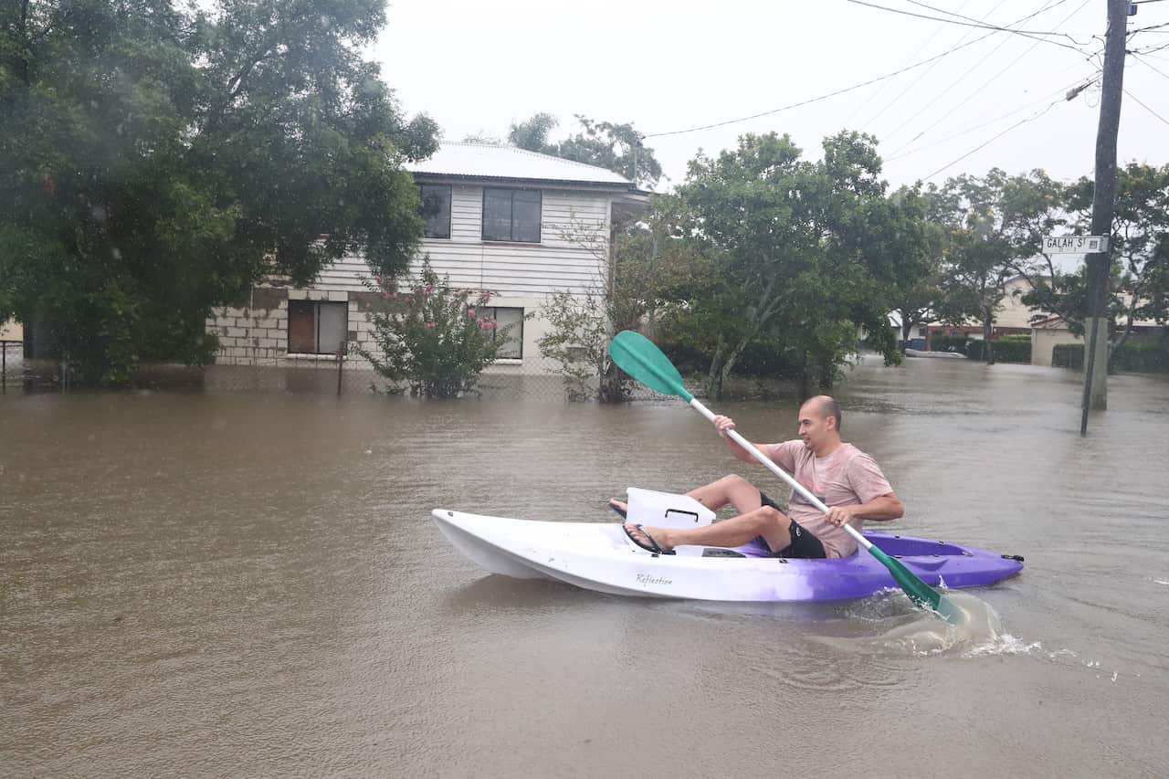 Flooded Scenes at Rocklea on Brisbane's Southside , Queensland.