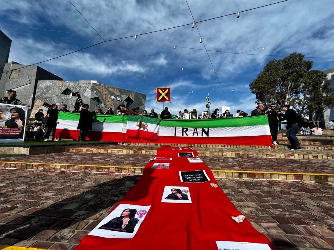 Rallies in Melbourne in support of Iranian protesters in Iran 