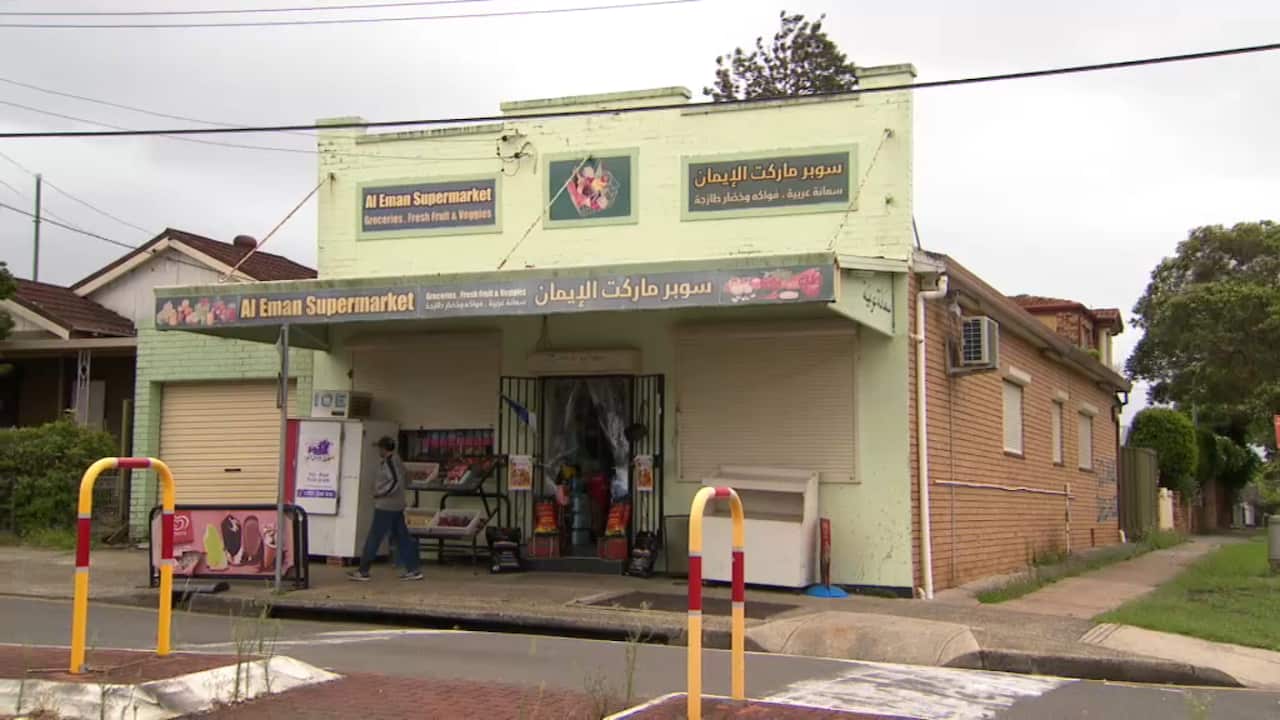 Exterior of Lebanese supermarket.