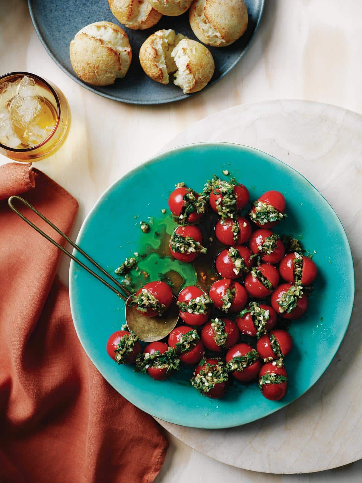 Nada Egyptian - Pickled cherry tomatoes with spicy green sauce Photo Credit_ Mark Roper.jpg