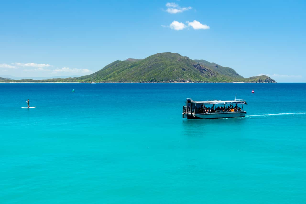 Fitzroy tropical Island beach in a sunny day