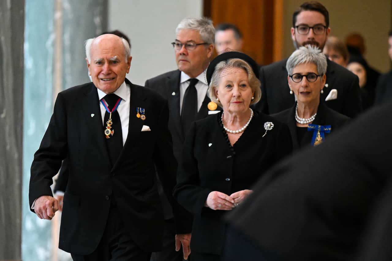 Former Australian prime minister John Howard and his wife Janette.