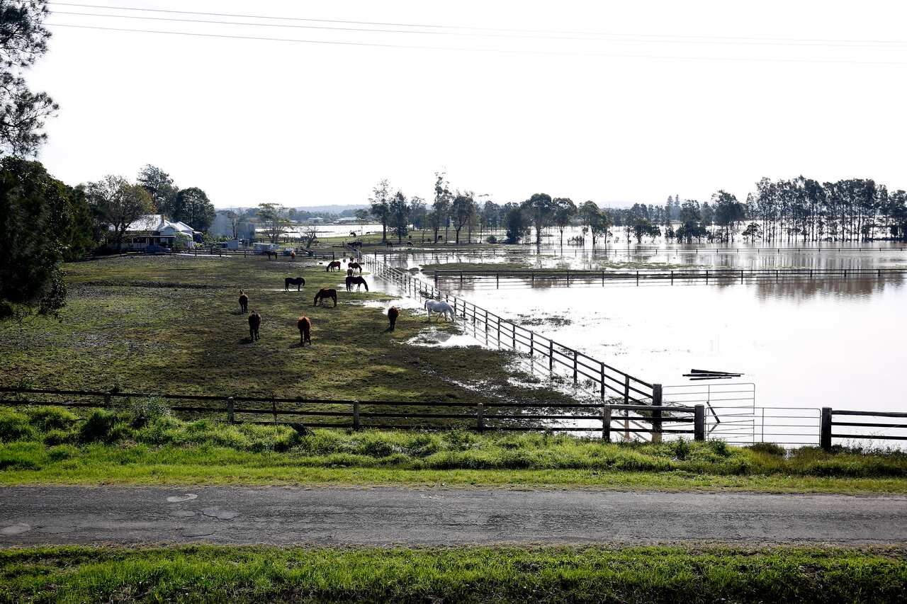 Flooded farmland