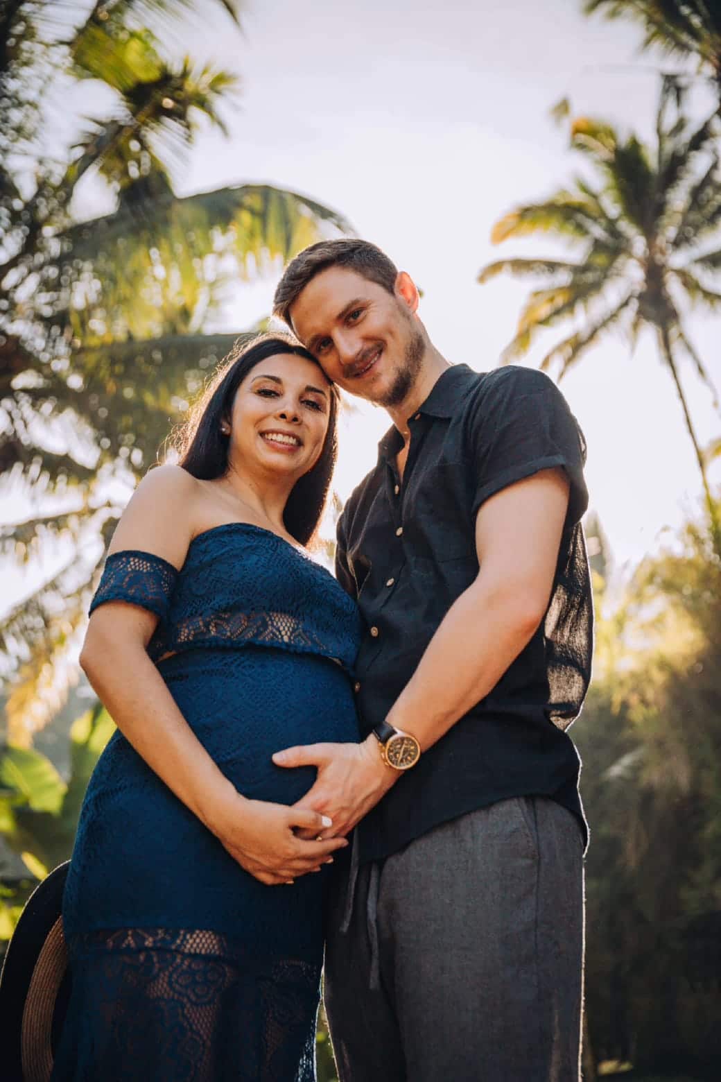 Heidy, junto a su esposo Robert, en compañía de Thiago.