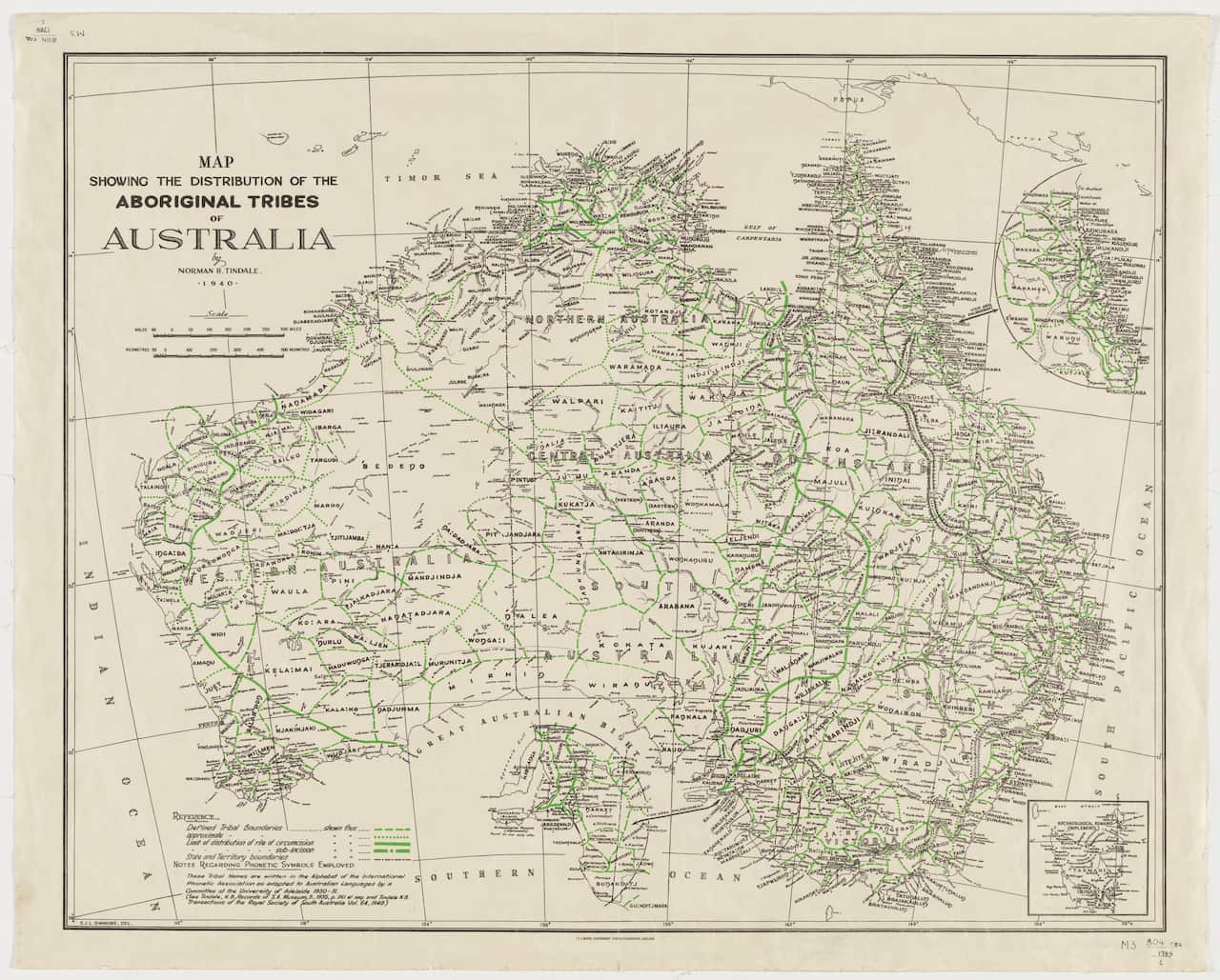 Map showing the distribution of the Aboriginal tribes of Austral
