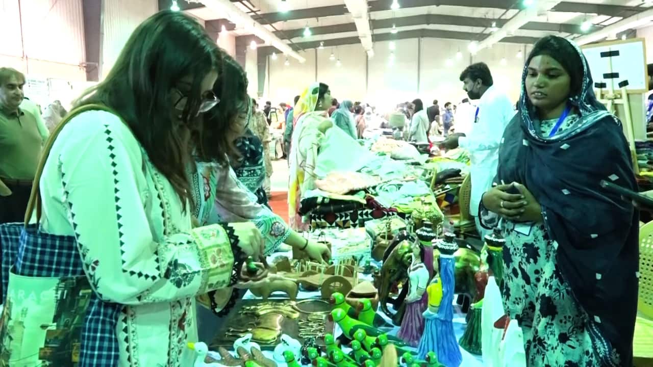 Sameera selling her products in Cultural fest