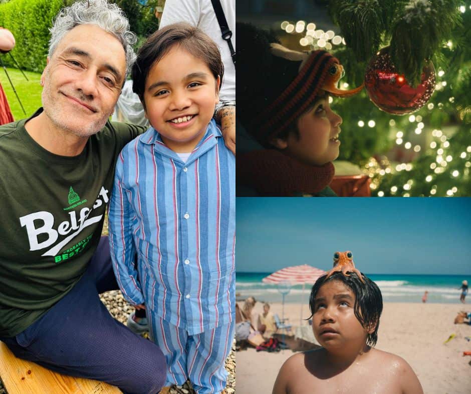 Solomon iha fatin halo filmi ho Diretor Filmi, Taika Waititi no nia asaun iha filmi iha foto liman los leten no kraik