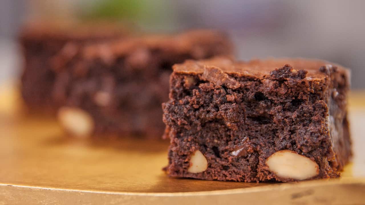 Cream cheese  and chocolate brownie