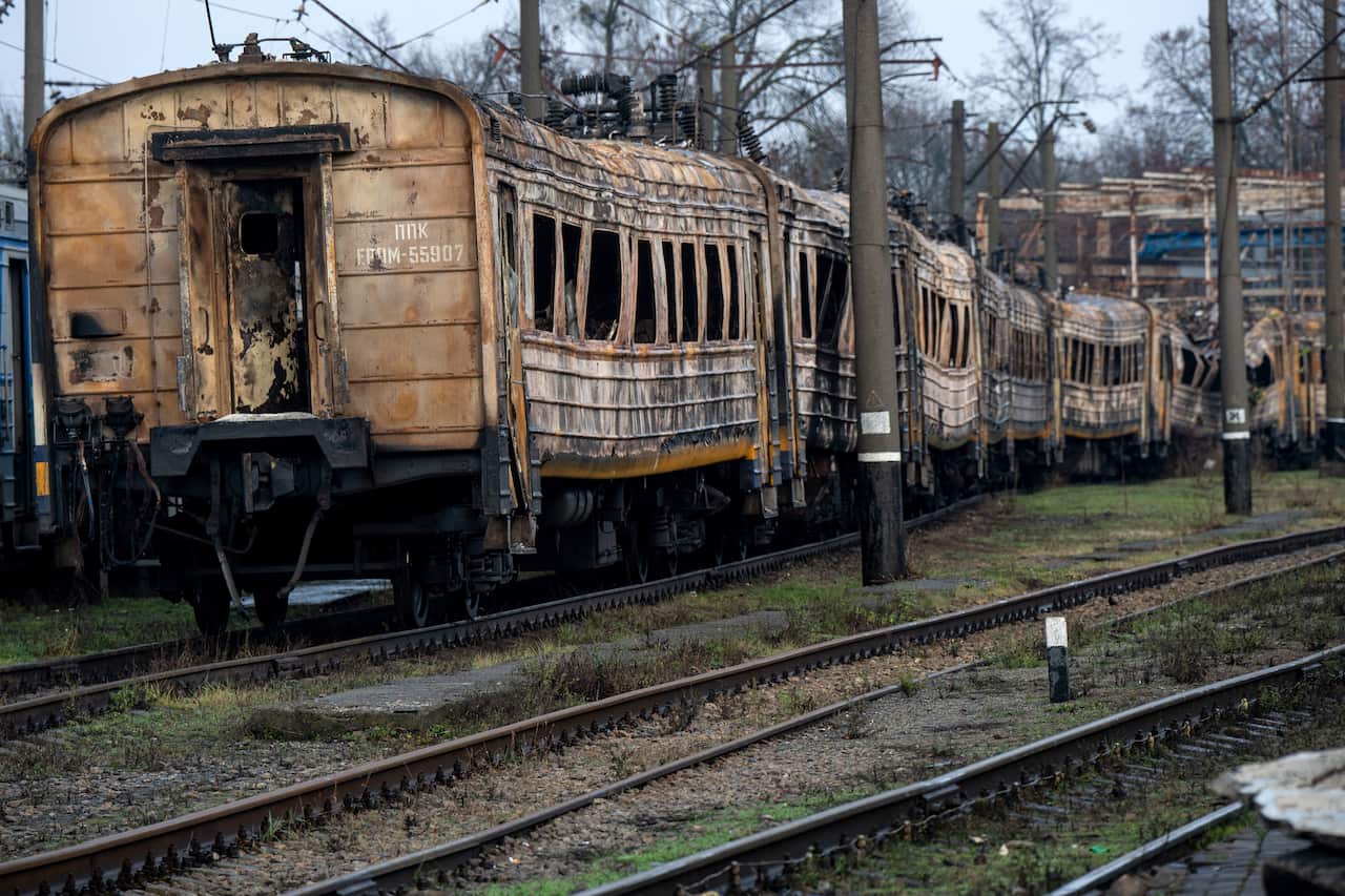 Railway Station in Fastiv Destroyed by Russian Shelling - Kyiv