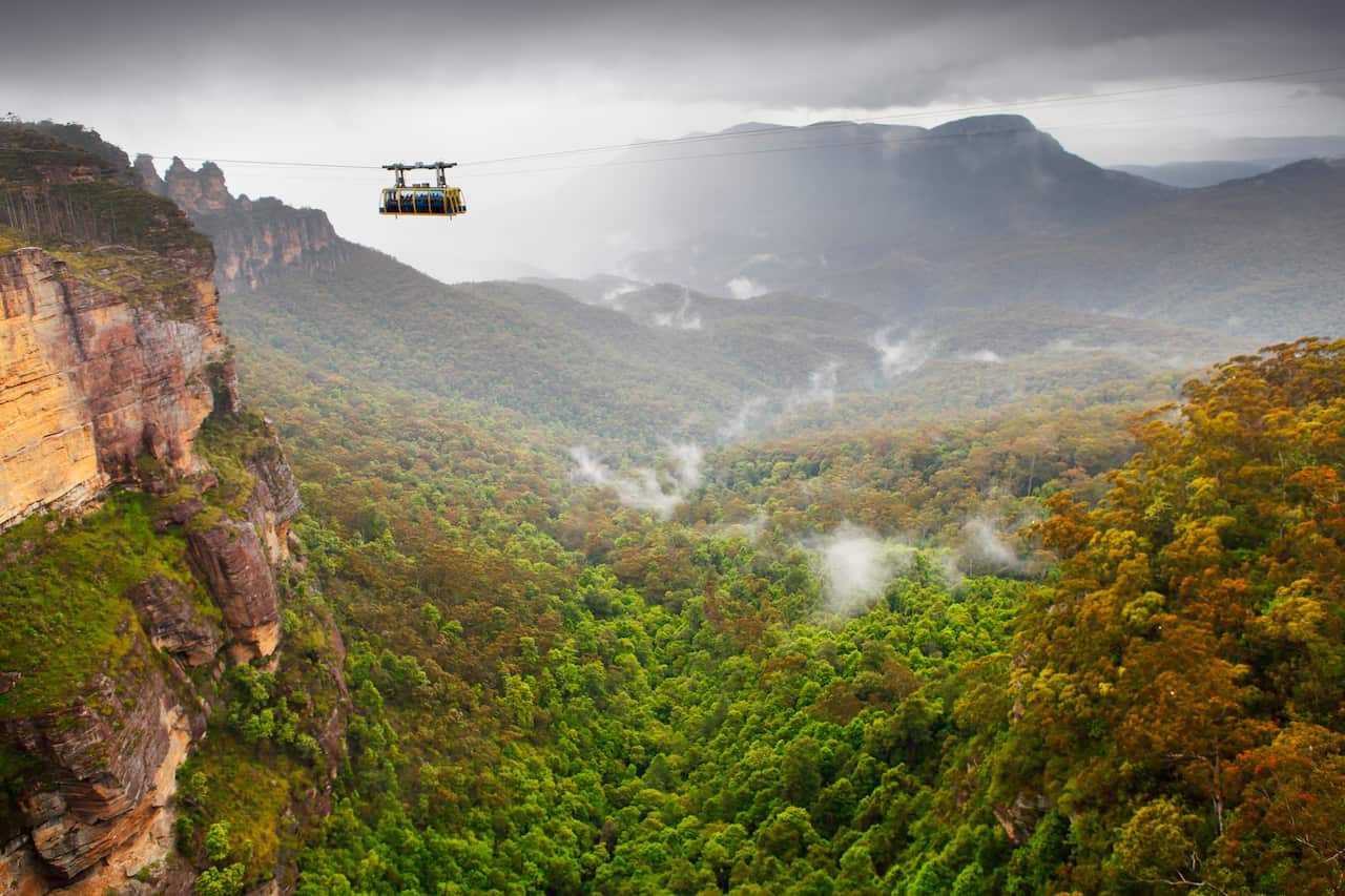 Cable car in the Blue Mountains