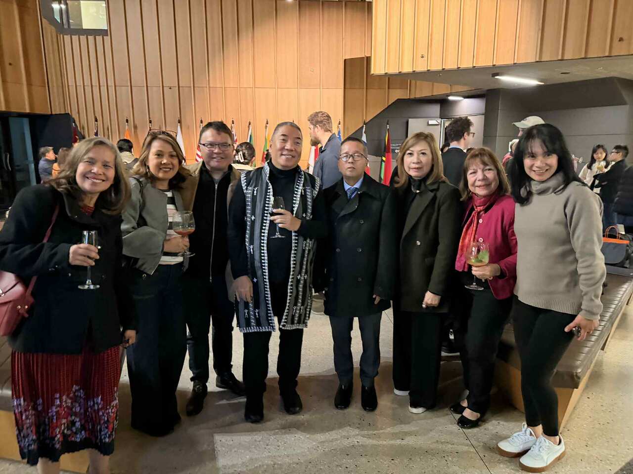 Filipino Historian Ambeth Ocampo with Amb. Antonio Morales and Filipinos in Canberra who attended his lecture at the Australian National University. 