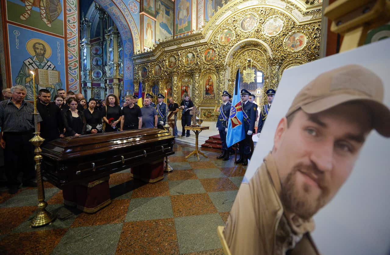 Kyiv bids farewell to fallen Ukrainian F-16 pilot Maksym Ustymenko