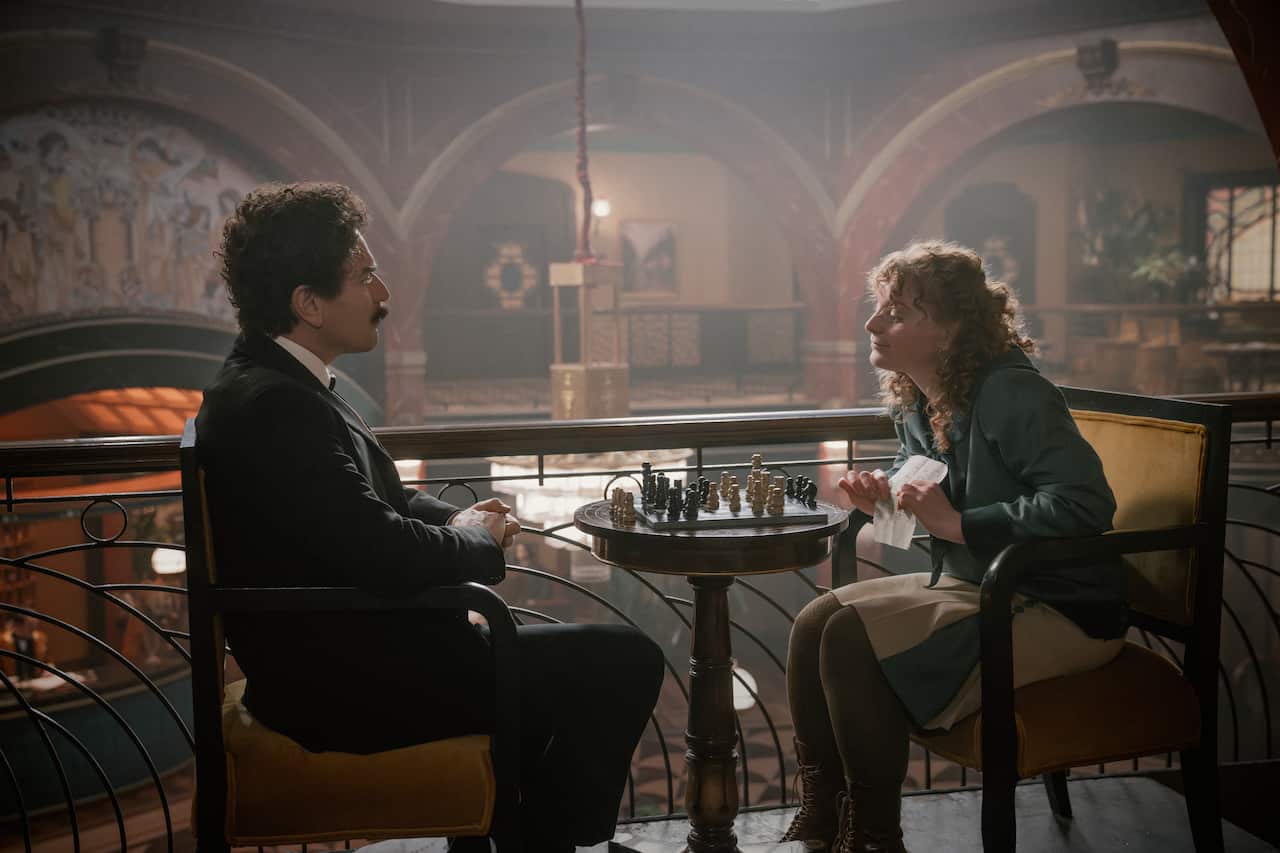 L-R: Ewan McGregor as Count Rostov and Leah Balmforth as Nina Kulikova in 'A Gentleman in Moscow' episode 3.