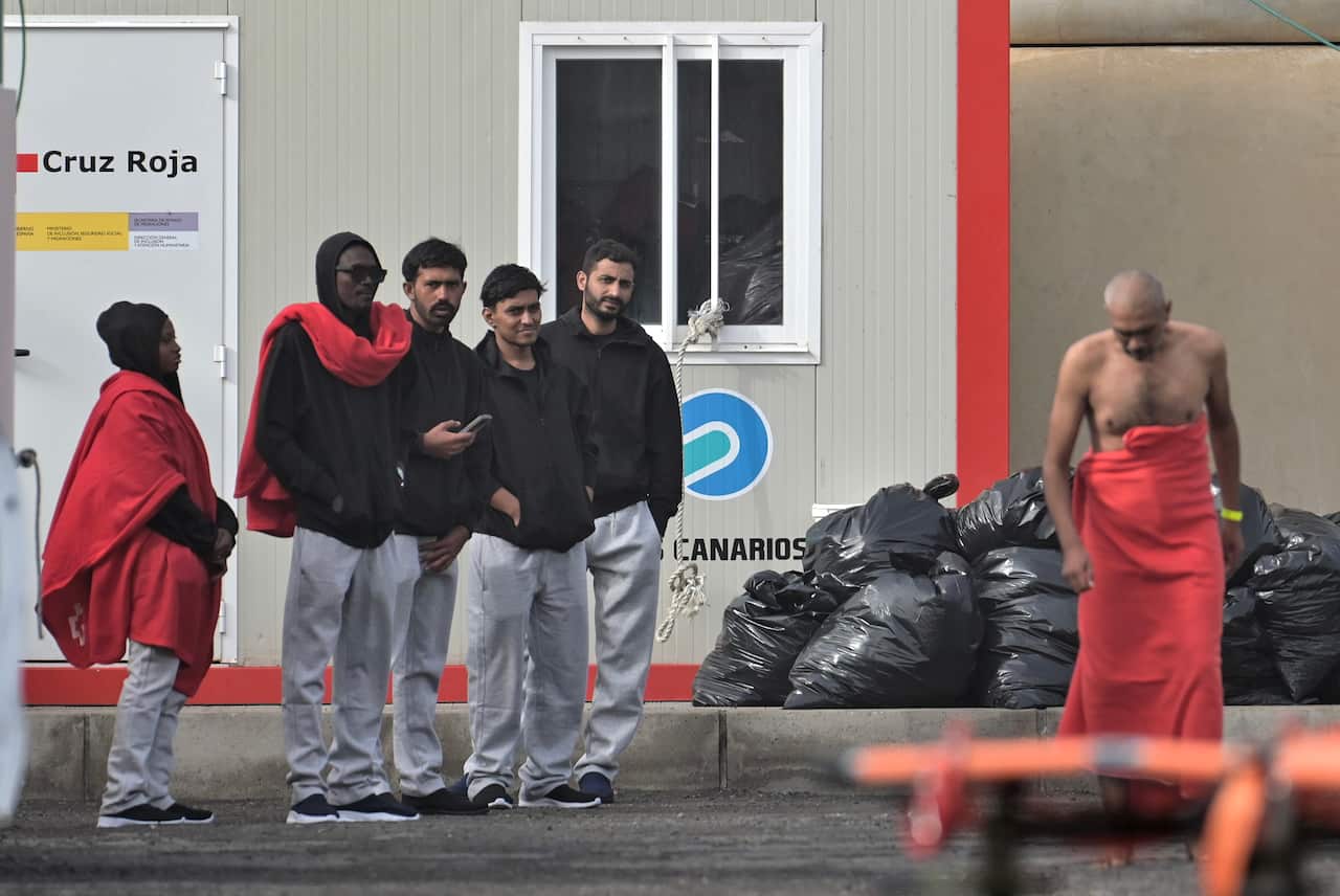 Dozens of migrants arrive aboard small canoe on Spain's El Hierro island