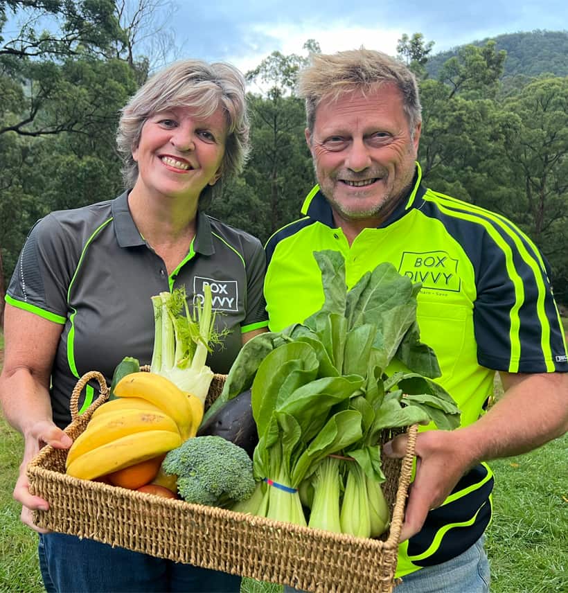 Two of three co-founders of Box Divvy: Jayne Travers-Drapes and Anton van den Berg 