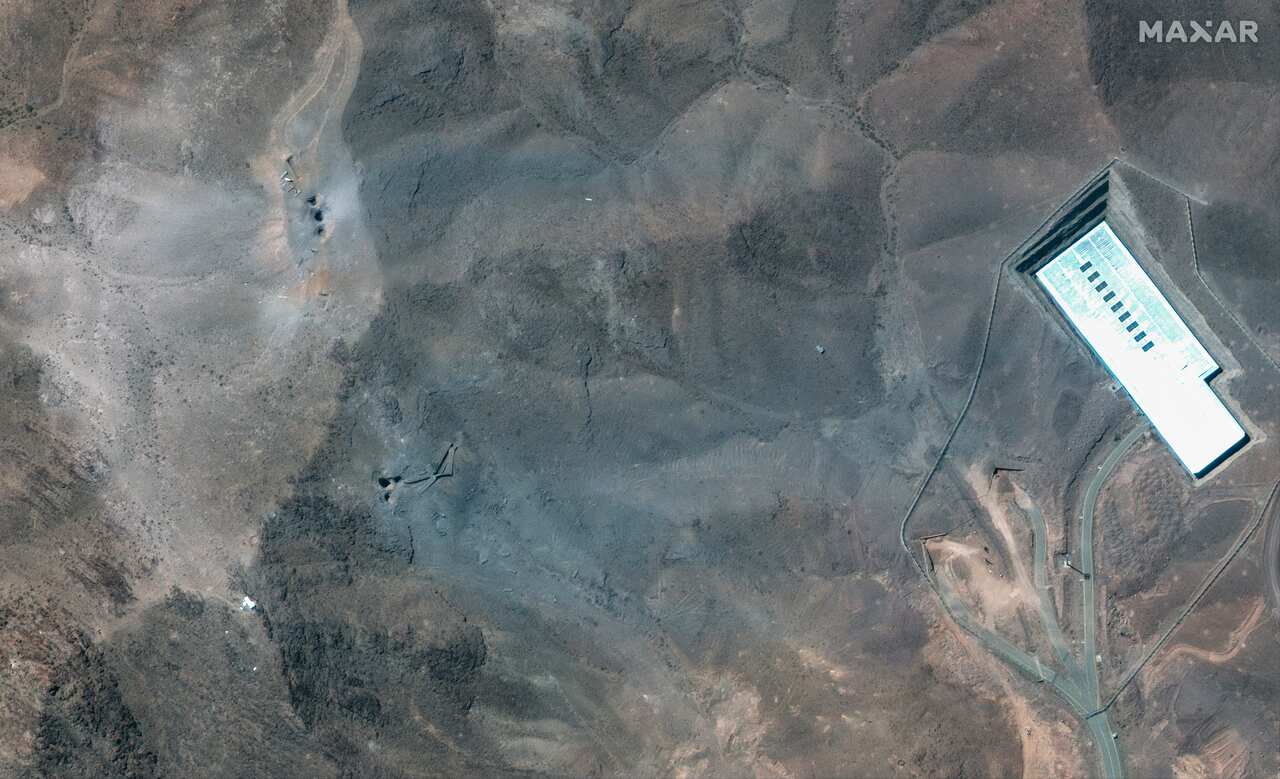 Satellite image of a uranium enrichment facility.