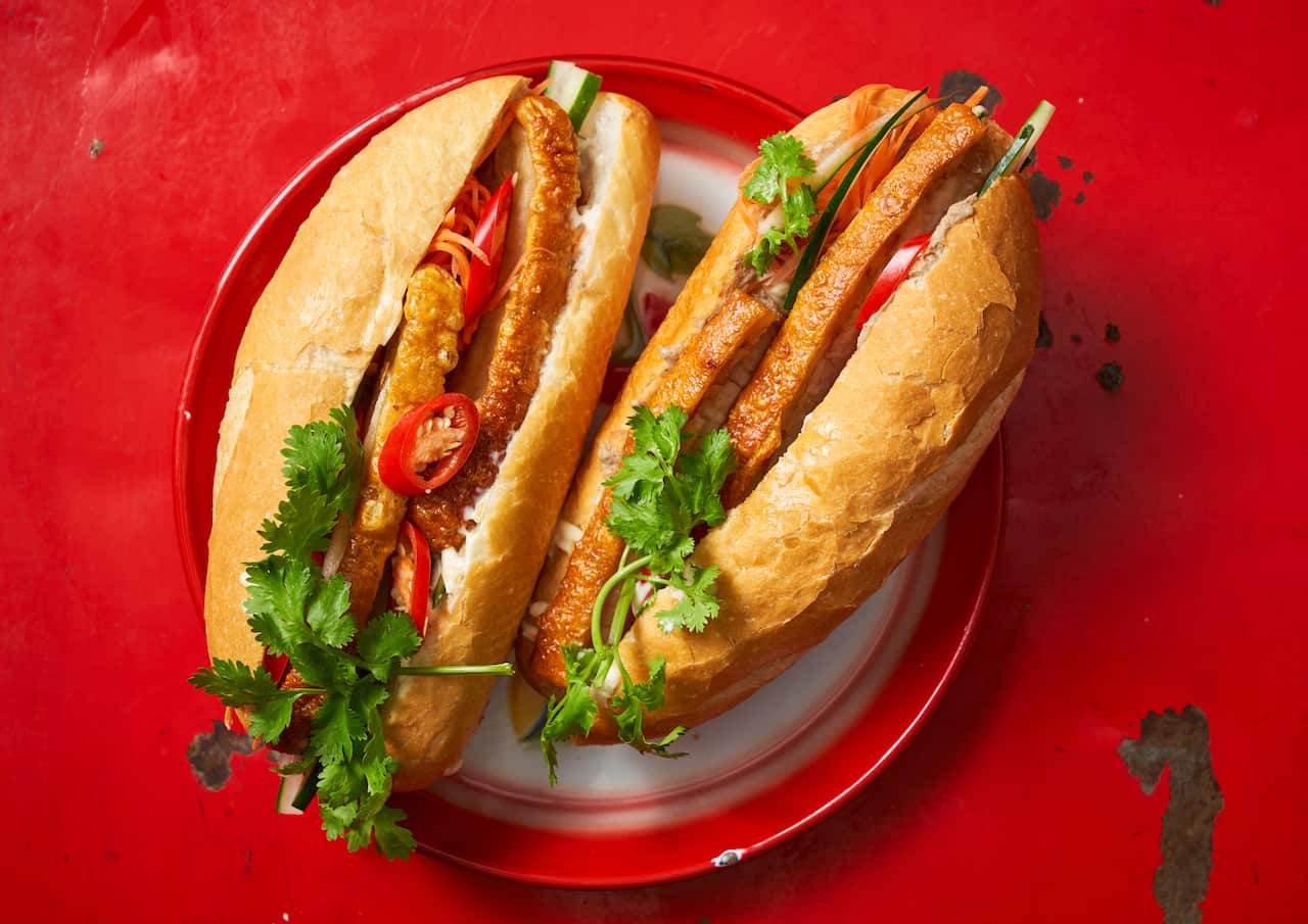 Vietnamese pork belly banh mi