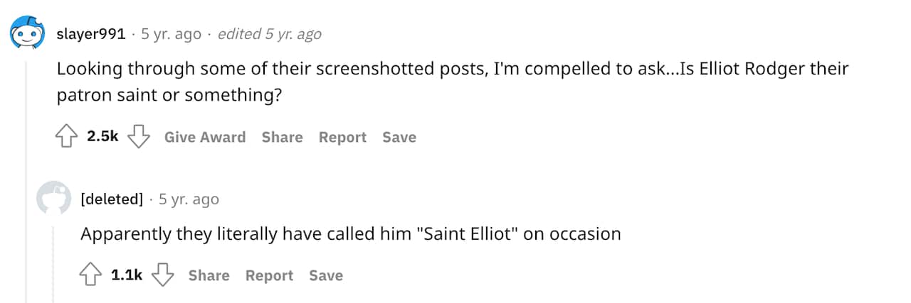 Comments on a Reddit thread. 