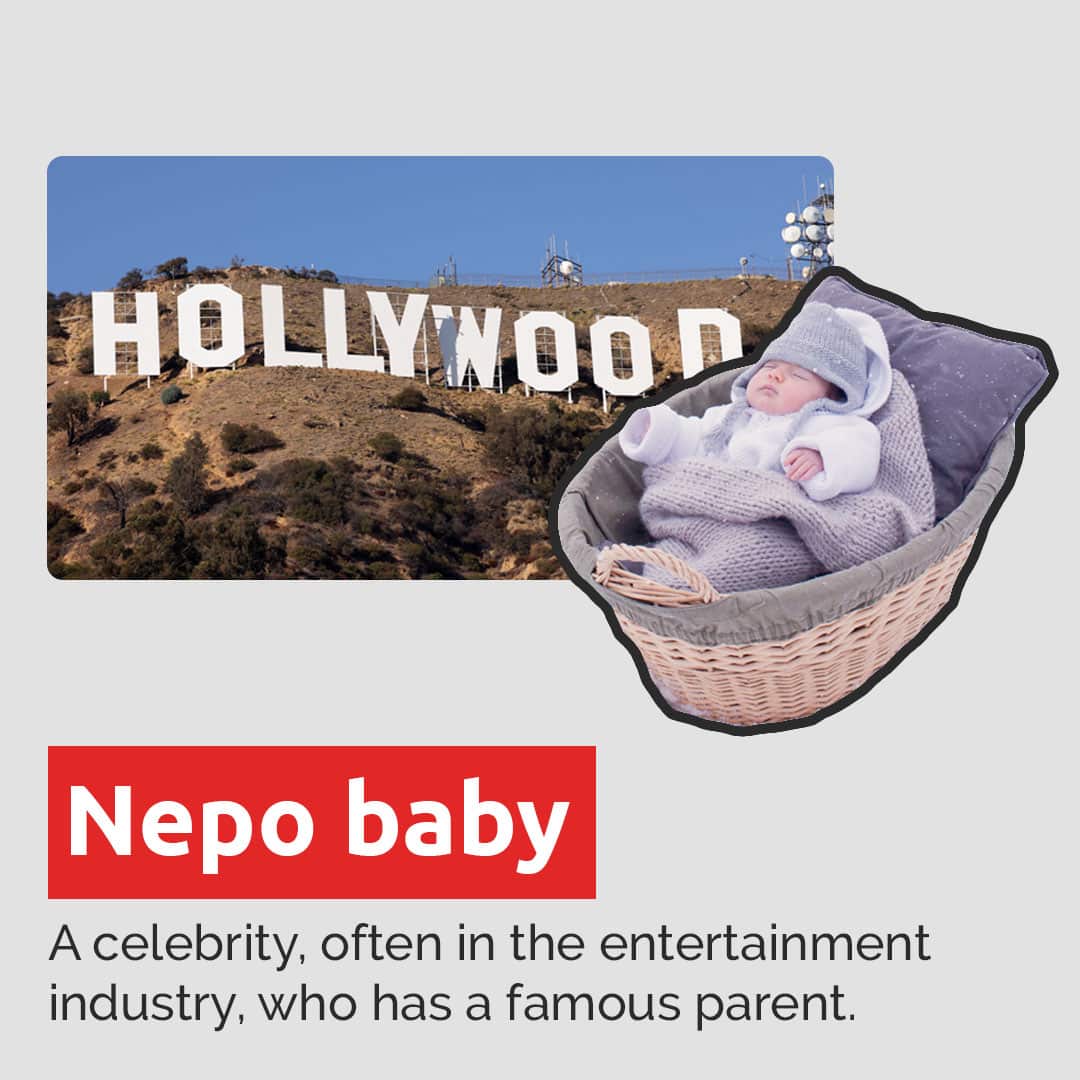 Hollywood sign and a baby