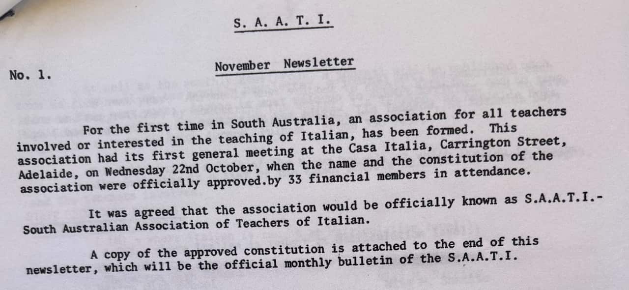 SAATI 1975 newsletter