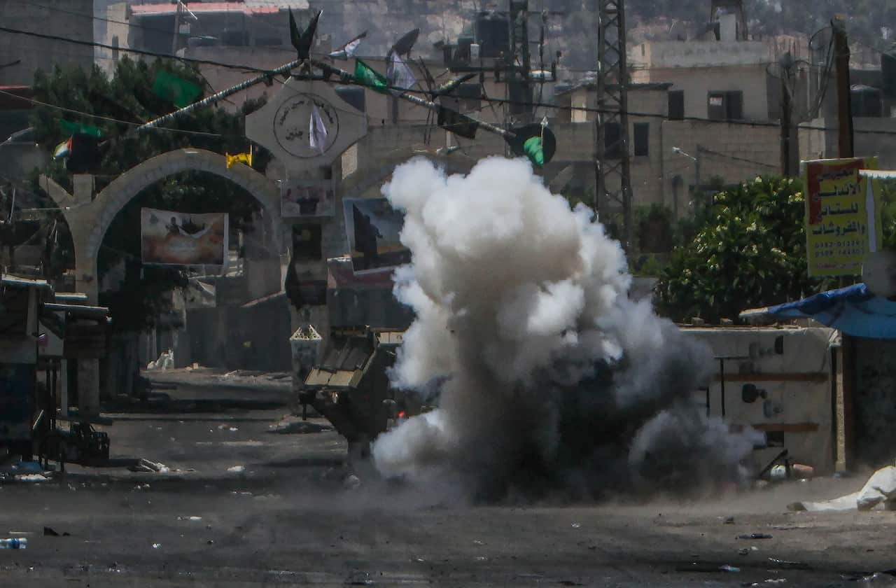 Israeli army forces stormed the camp in Jenin, Palestine.